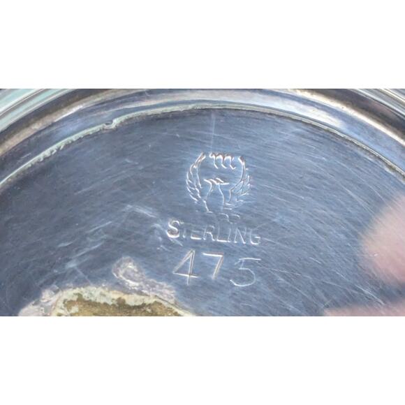 Meriden Britannia Sterling Silver Reticulated Tray Footed Dish 8.5” #475 - Picture 11 of 14